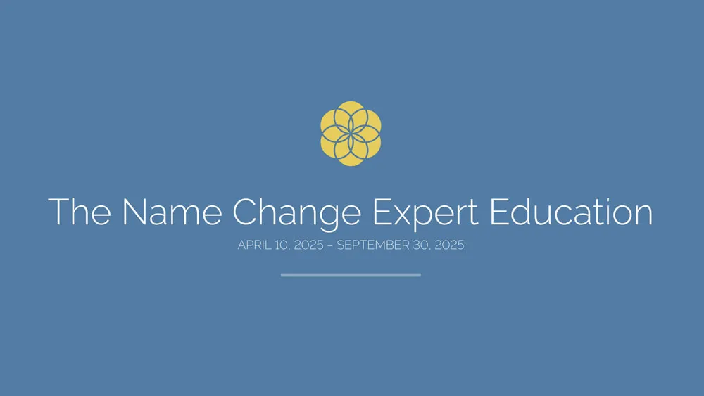 The Name Change Expert Education